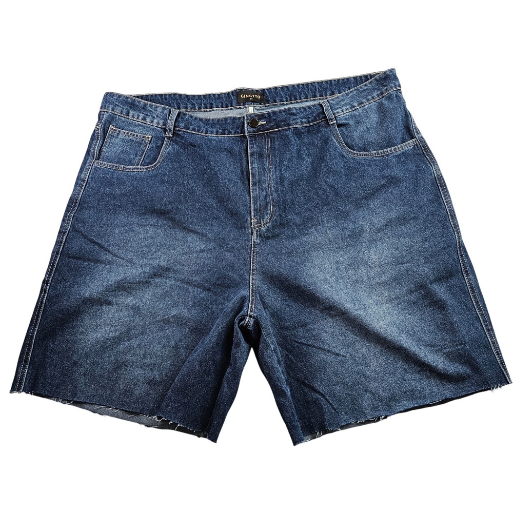 Gingtto Men's Shorts Size 44 Regular Fit‎ Blue Denim Five Pocket Style